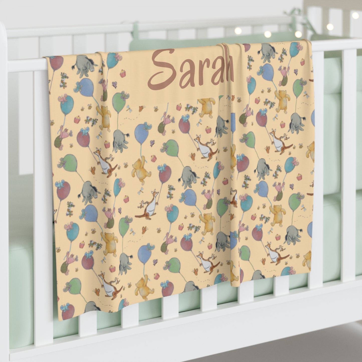 Beary Best Party Swaddle Blanket (INCLUDE CUSTOM NAME & FONT OPTION IN NOTES AT CHECKOUT)