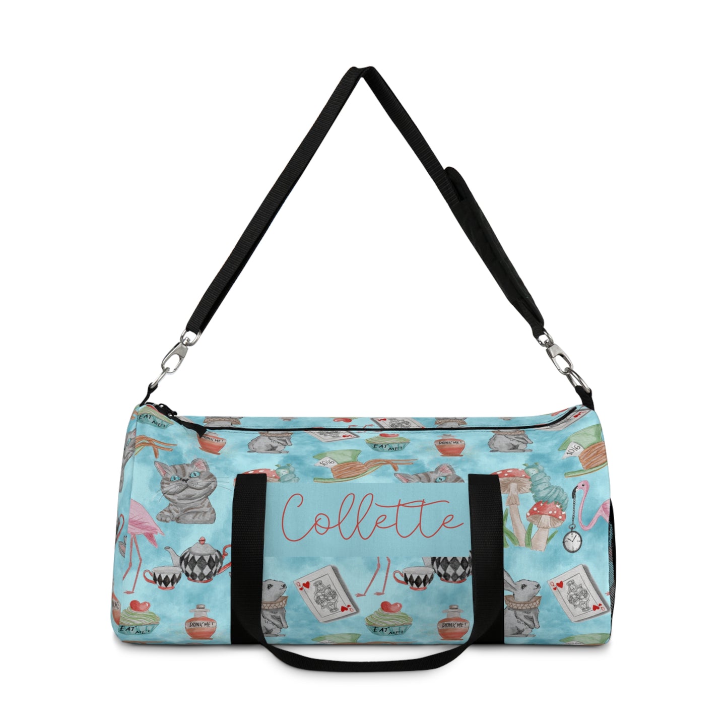 We’re All Mad Here Duffel Bag (INCLUDE CUSTOM NAME & FONT OPTION IN NOTES AT CHECKOUT)