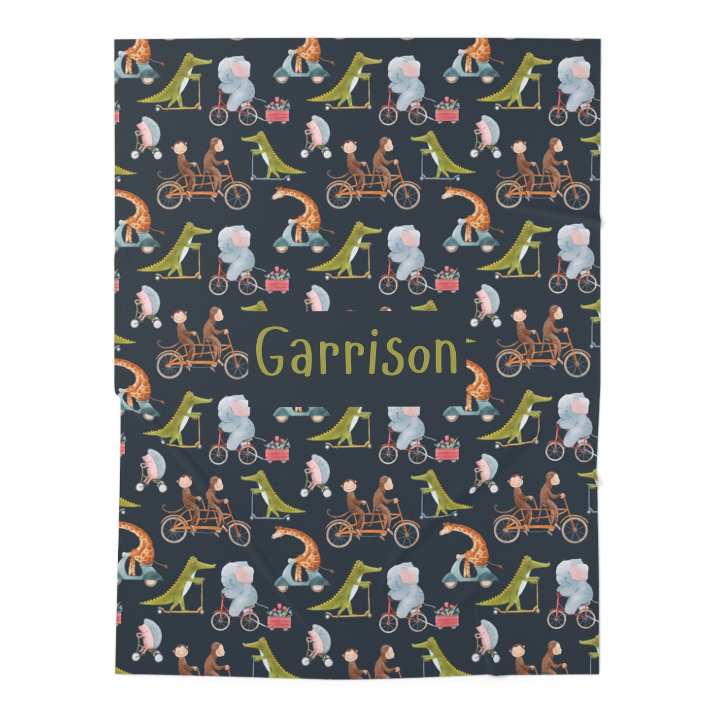 Wild Ride Swaddle Blanket (INCLUDE CUSTOM NAME & FONT OPTION IN NOTES AT CHECKOUT)