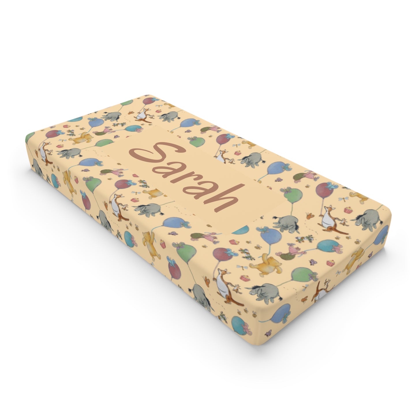 Beary Best Party Changing Pad Cover (INCLUDE CUSTOM NAME & FONT OPTION IN NOTES AT CHECKOUT)