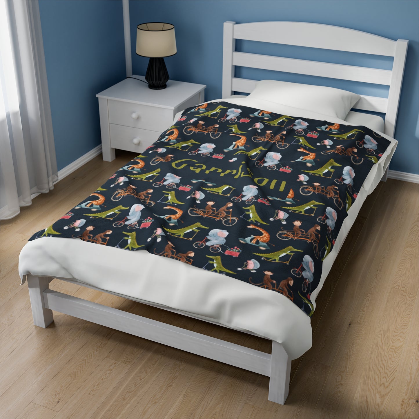 Wild Ride Velveteen Plush Blanket (INCLUDE CUSTOM NAME & FONT OPTION IN NOTES AT CHECKOUT)