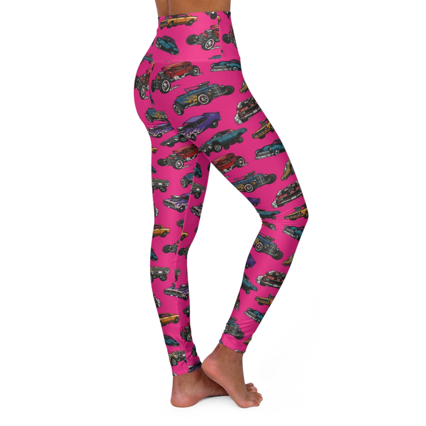 Hotrod Rose High Waisted Yoga Leggings