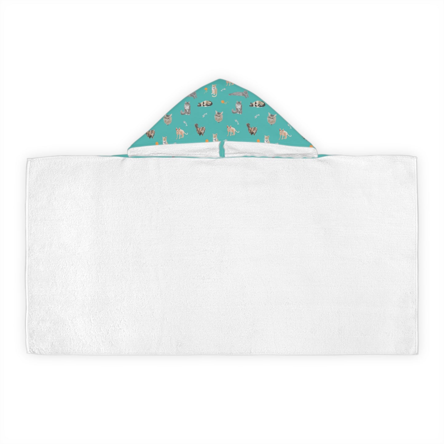 Purr-fectly Cozy Youth Hooded Towel (INCLUDE CUSTOM NAME & FONT OPTION IN NOTES AT CHECKOUT)