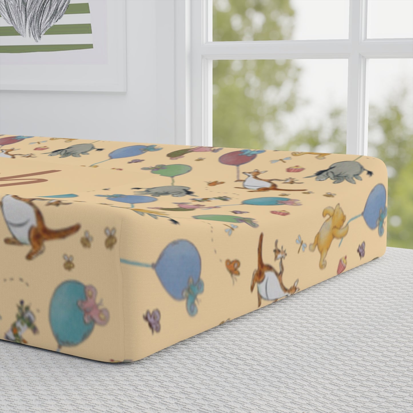 Beary Best Party Changing Pad Cover (INCLUDE CUSTOM NAME & FONT OPTION IN NOTES AT CHECKOUT)