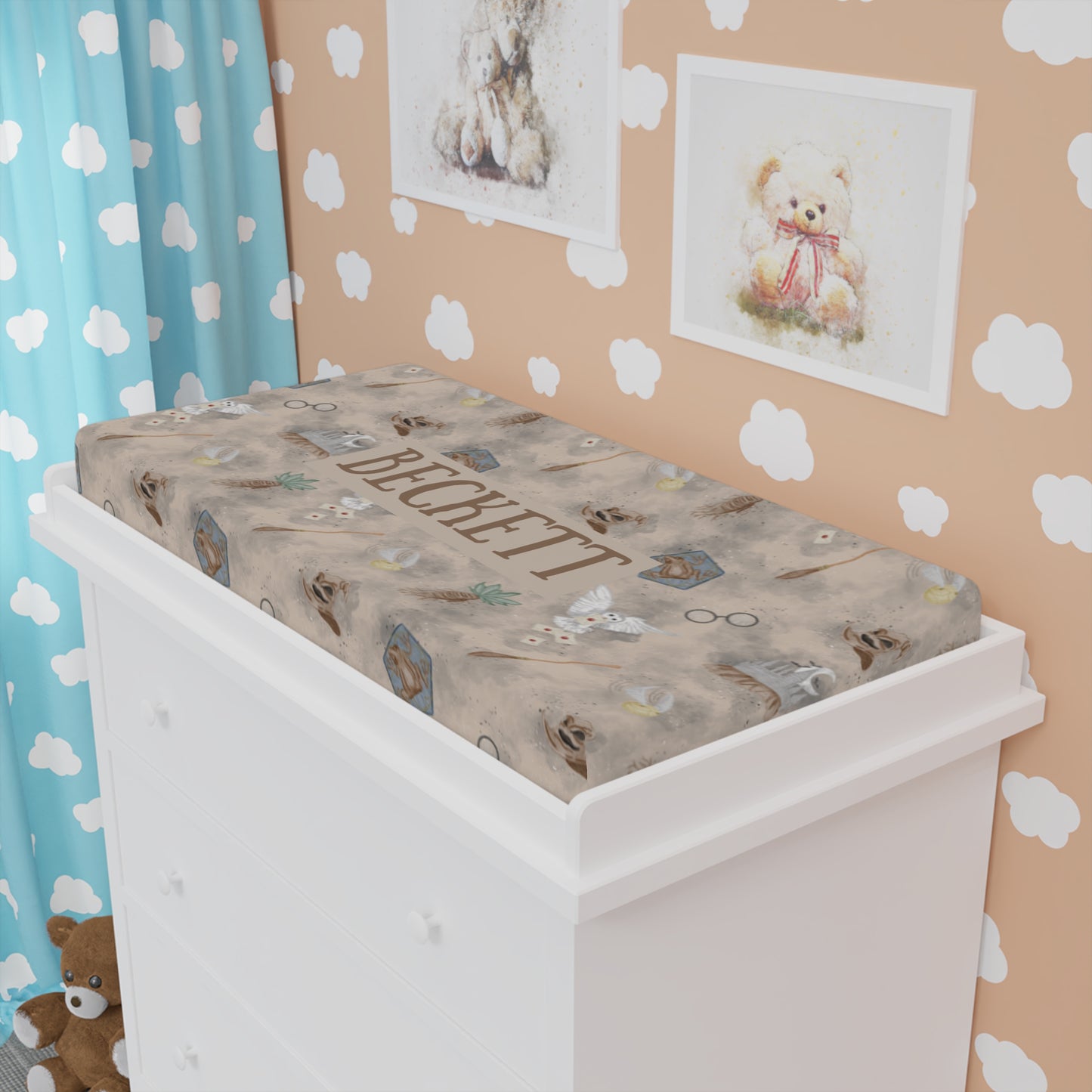 Yer A Wizard Changing Pad Cover (INCLUDE CUSTOM NAME & FONT OPTION IN NOTES AT CHECKOUT)