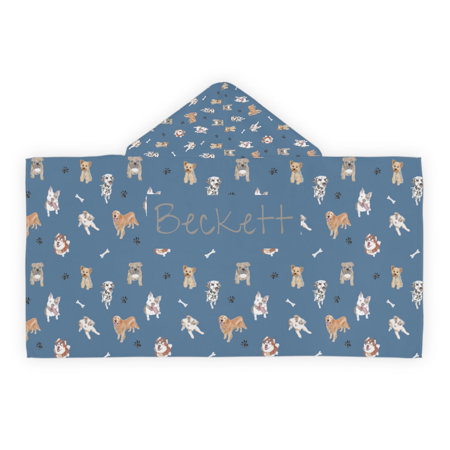 Dog-gone Comfy Youth Hooded Towel (INCLUDE CUSTOM NAME & FONT OPTION IN NOTES AT CHECKOUT)
