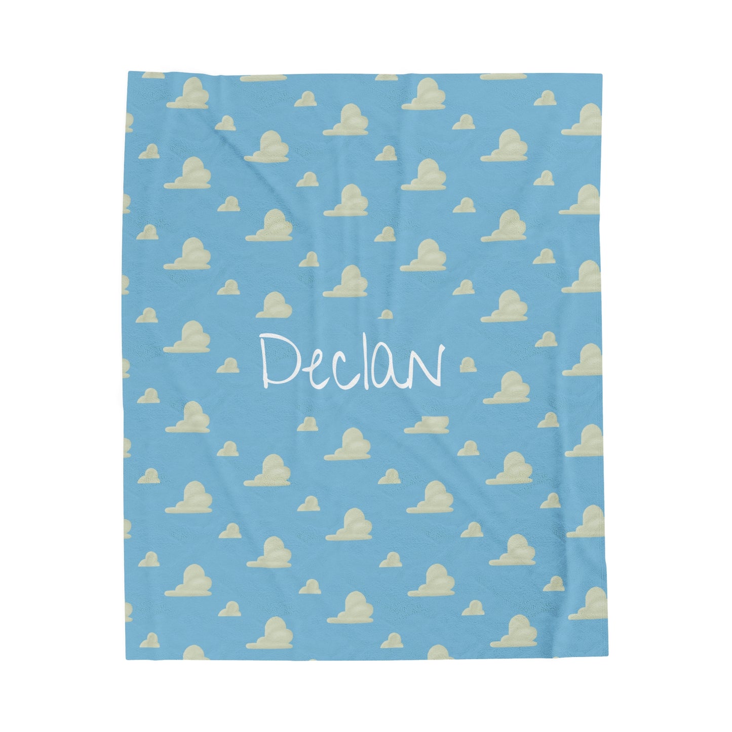 Clouds Velveteen Plush Blanket (INCLUDE CUSTOM NAME & FONT OPTION IN NOTES AT CHECKOUT)