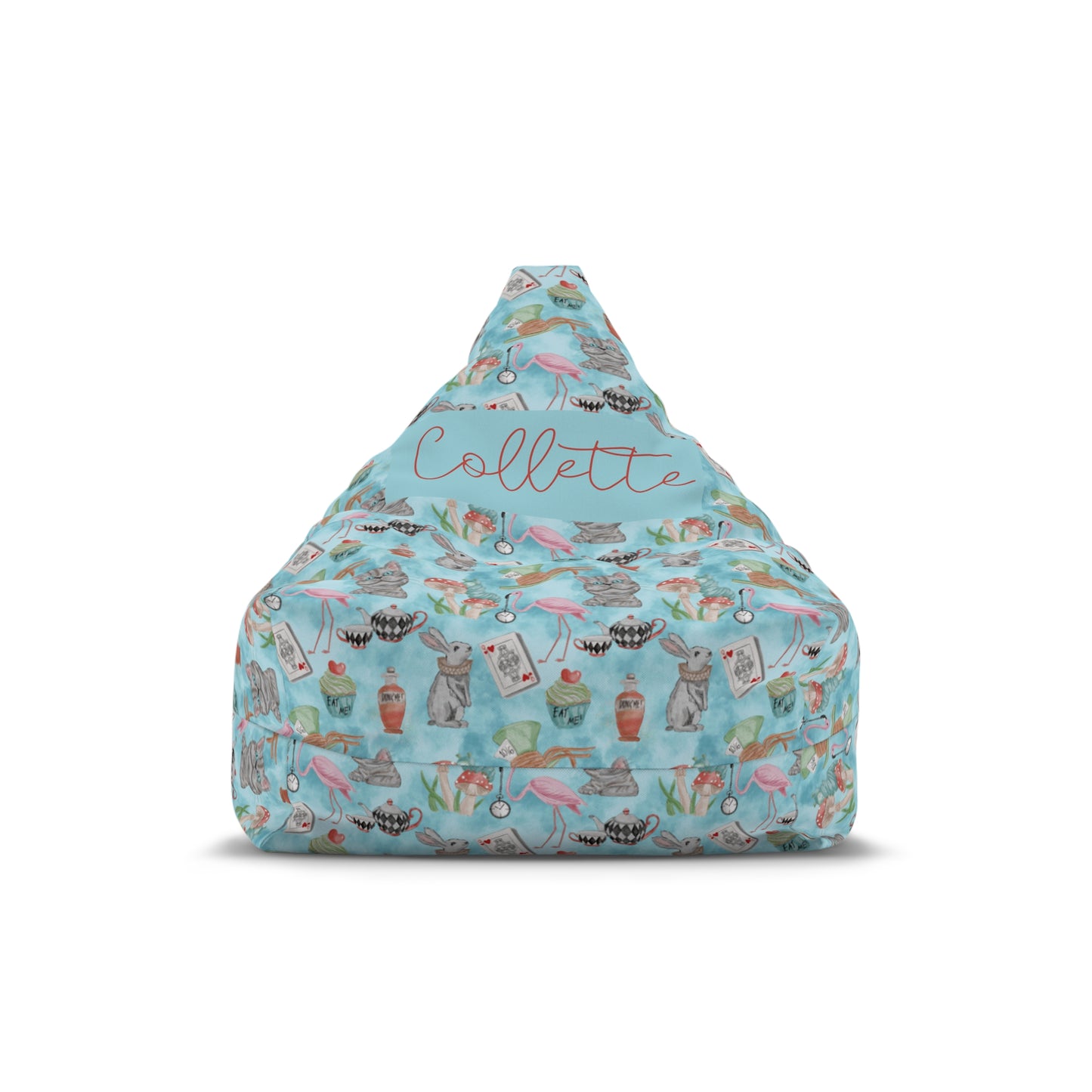 We’re All Mad Here Bean Bag Chair Cover (INCLUDE CUSTOM NAME & FONT OPTION IN NOTES AT CHECKOUT)