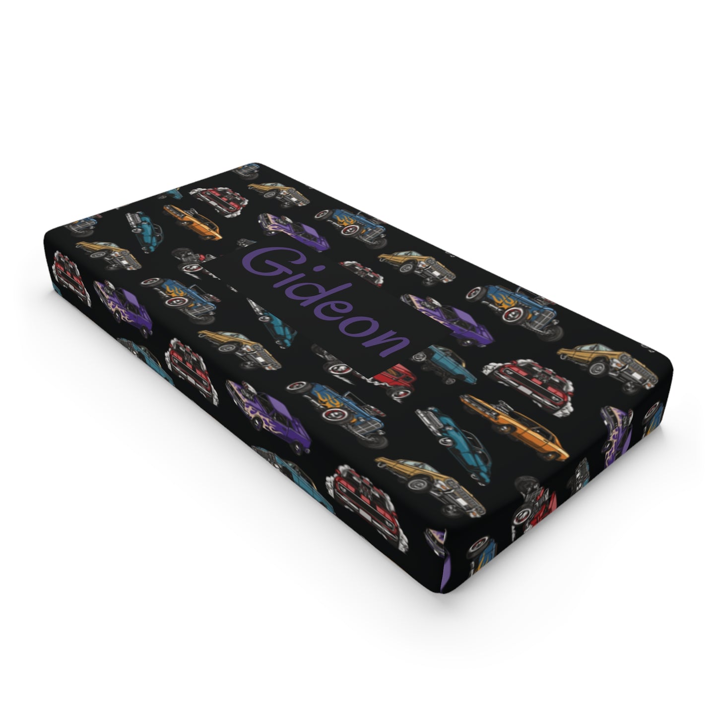 Hotrod Road Changing Pad Cover (INCLUDE CUSTOM NAME & FONT OPTION IN NOTES AT CHECKOUT)