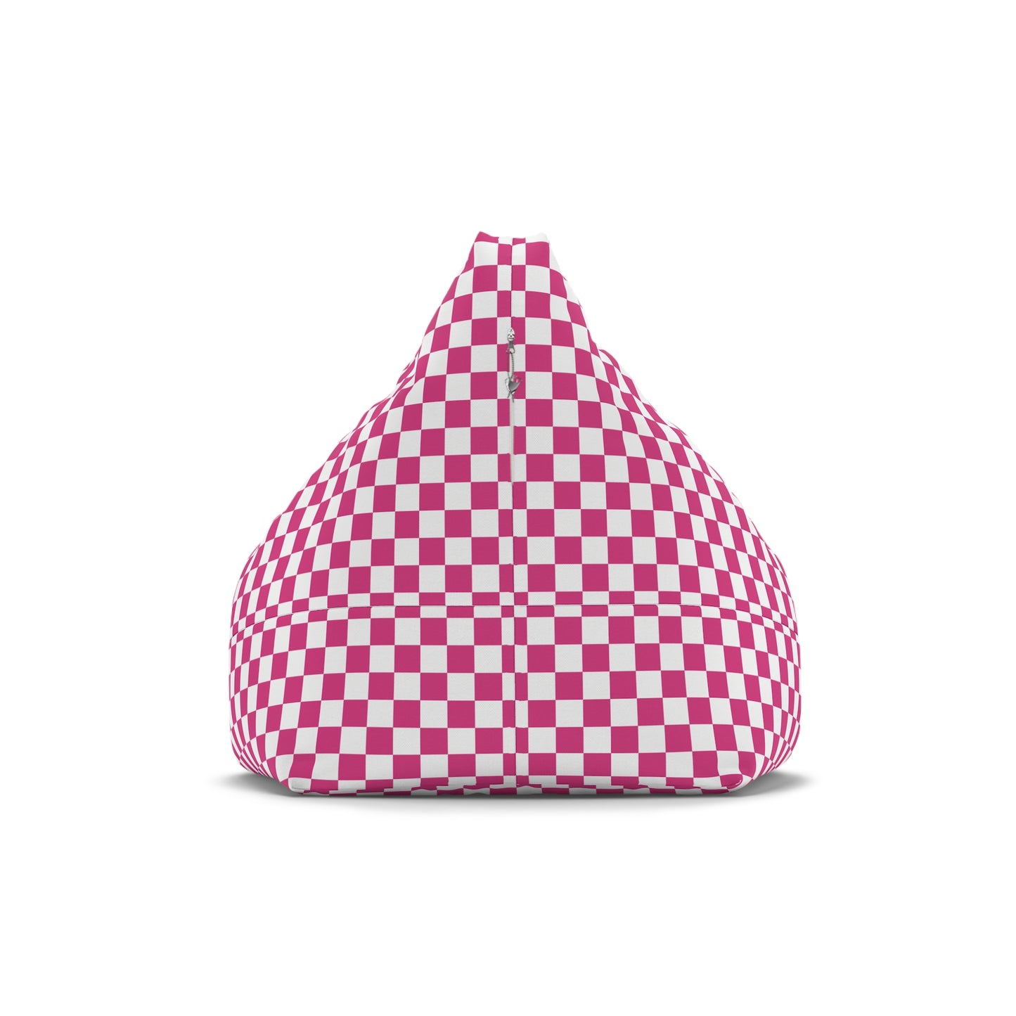 Pink Checks Bean Bag Chair Cover (INCLUDE CUSTOM NAME & FONT OPTION IN NOTES AT CHECKOUT)