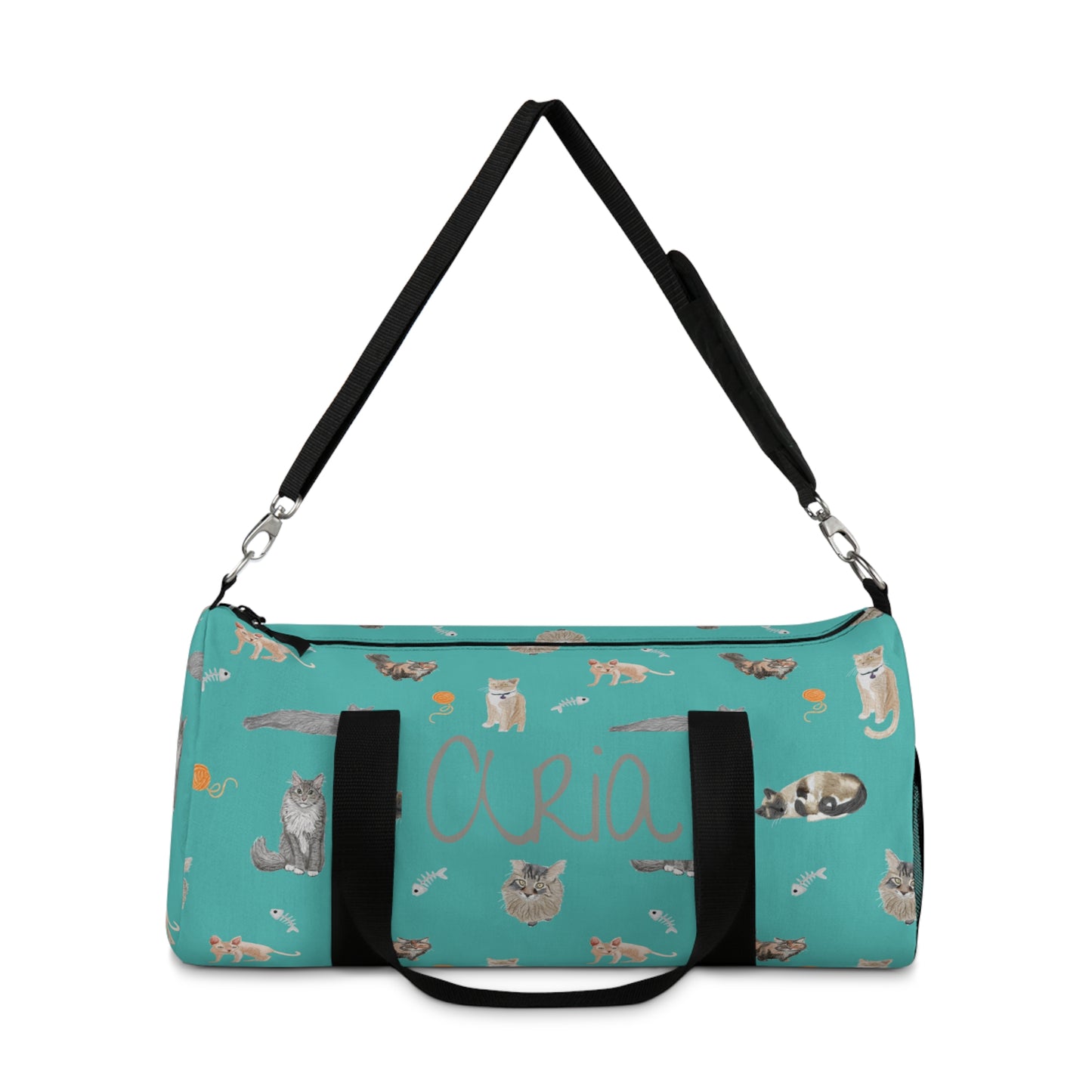 Purr-fectly Cozy Duffel Bag (INCLUDE CUSTOM NAME & FONT OPTION IN NOTES AT CHECKOUT)