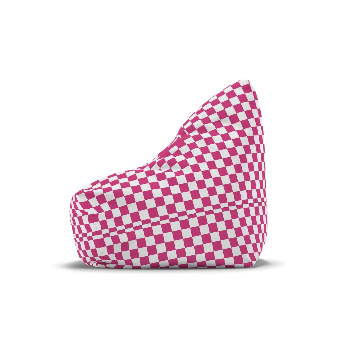 Pink Checks Bean Bag Chair Cover (INCLUDE CUSTOM NAME & FONT OPTION IN NOTES AT CHECKOUT)