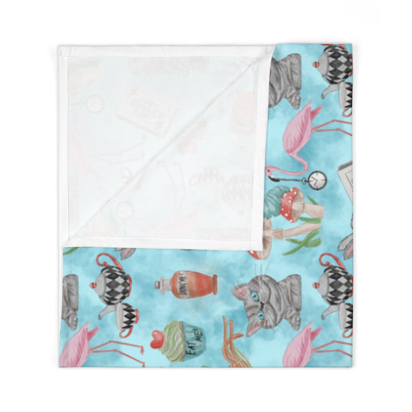 We’re All Mad Here Swaddle Blanket (INCLUDE CUSTOM NAME & FONT OPTION IN NOTES AT CHECKOUT)