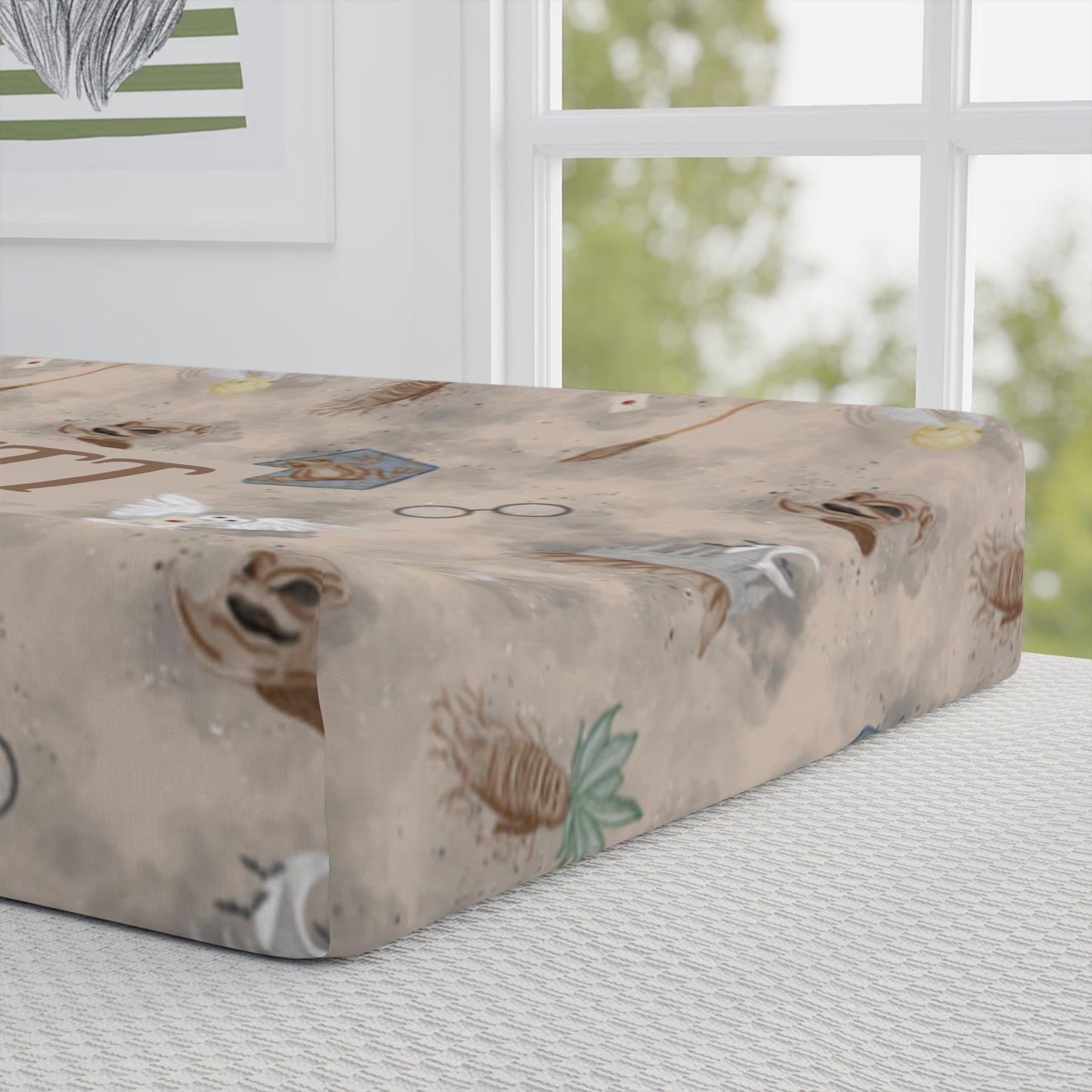Yer A Wizard Changing Pad Cover (INCLUDE CUSTOM NAME & FONT OPTION IN NOTES AT CHECKOUT)