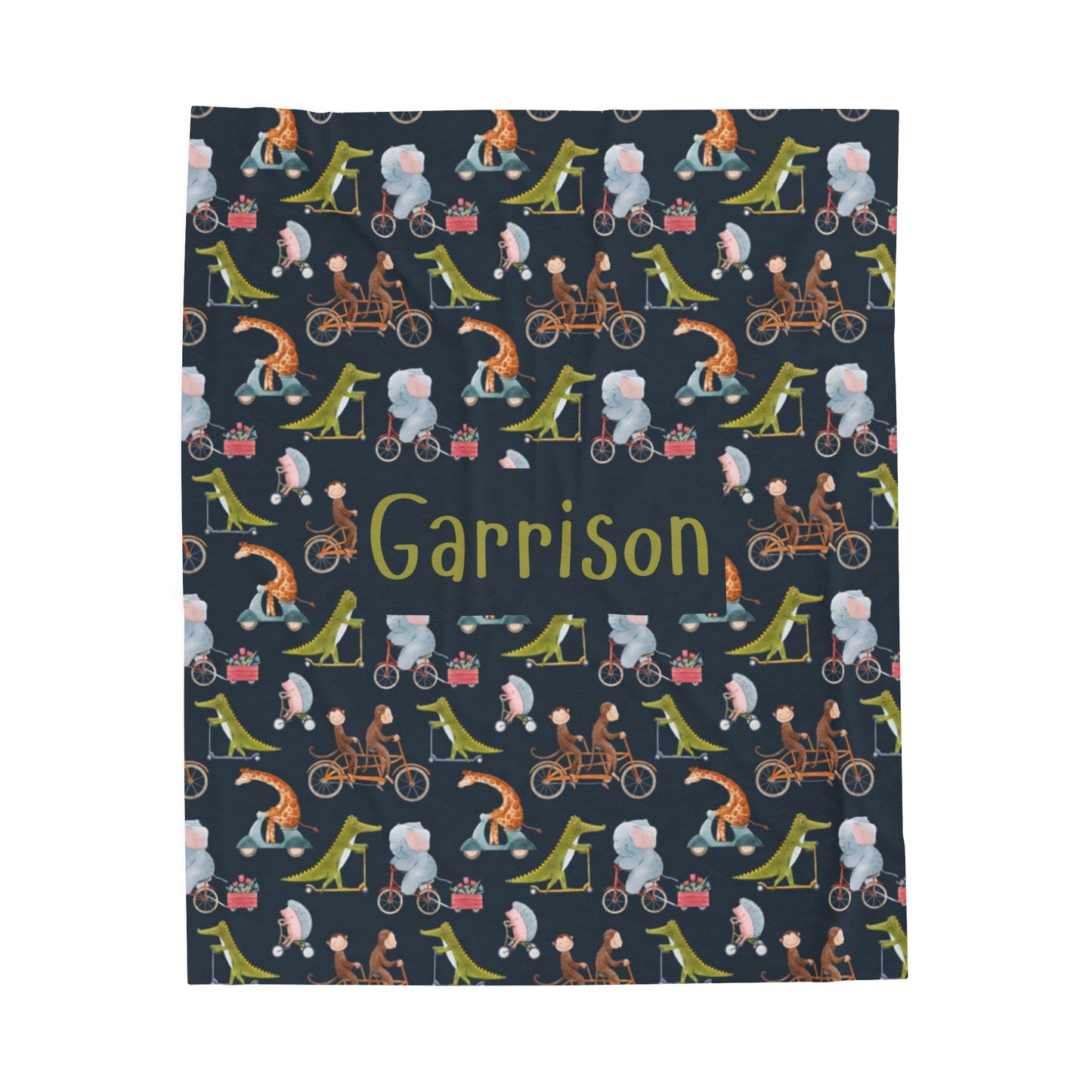 Wild Ride Velveteen Plush Blanket (INCLUDE CUSTOM NAME & FONT OPTION IN NOTES AT CHECKOUT)
