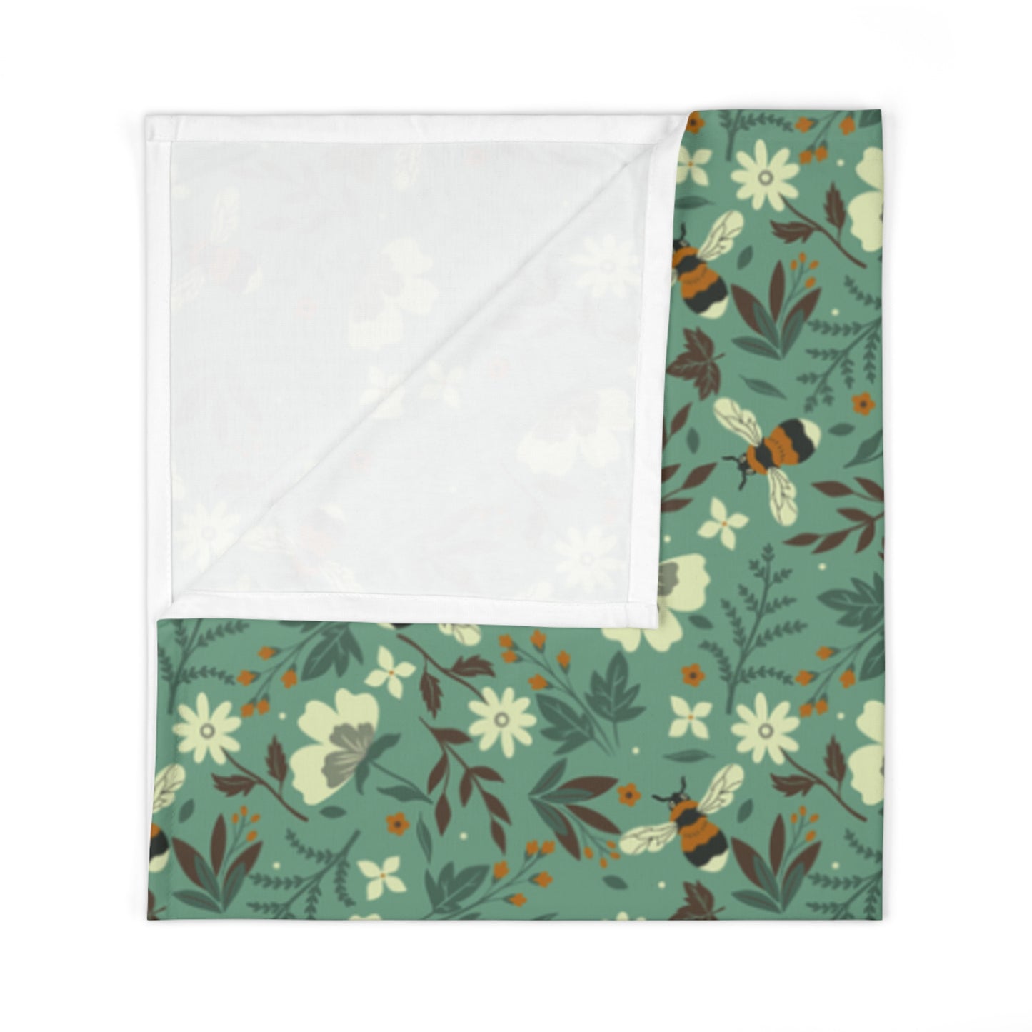 Buzzing Bees Swaddle Blanket (INCLUDE CUSTOM NAME & FONT OPTION IN NOTES AT CHECKOUT)