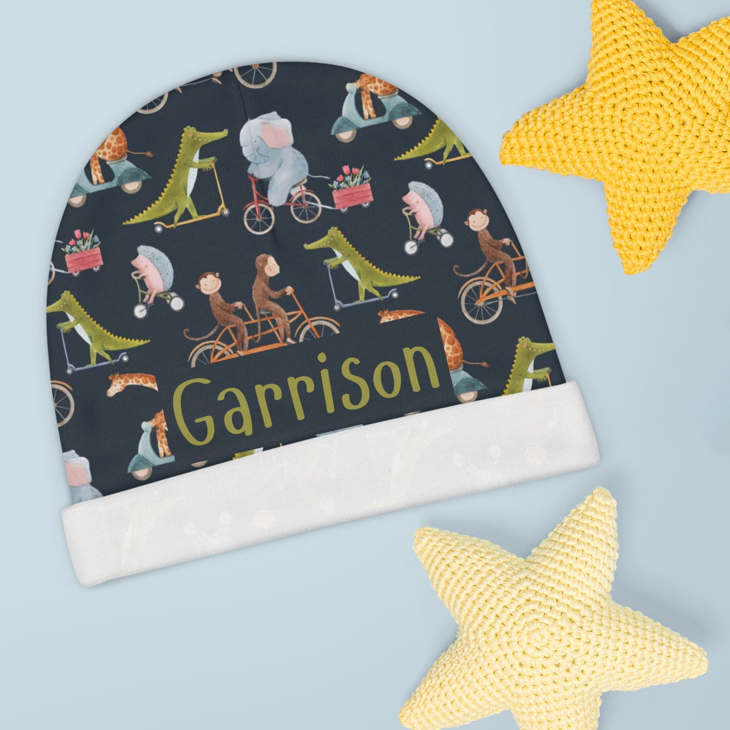 Wild Ride Baby Beanie (INCLUDE CUSTOM NAME & FONT OPTION IN NOTES AT CHECKOUT)