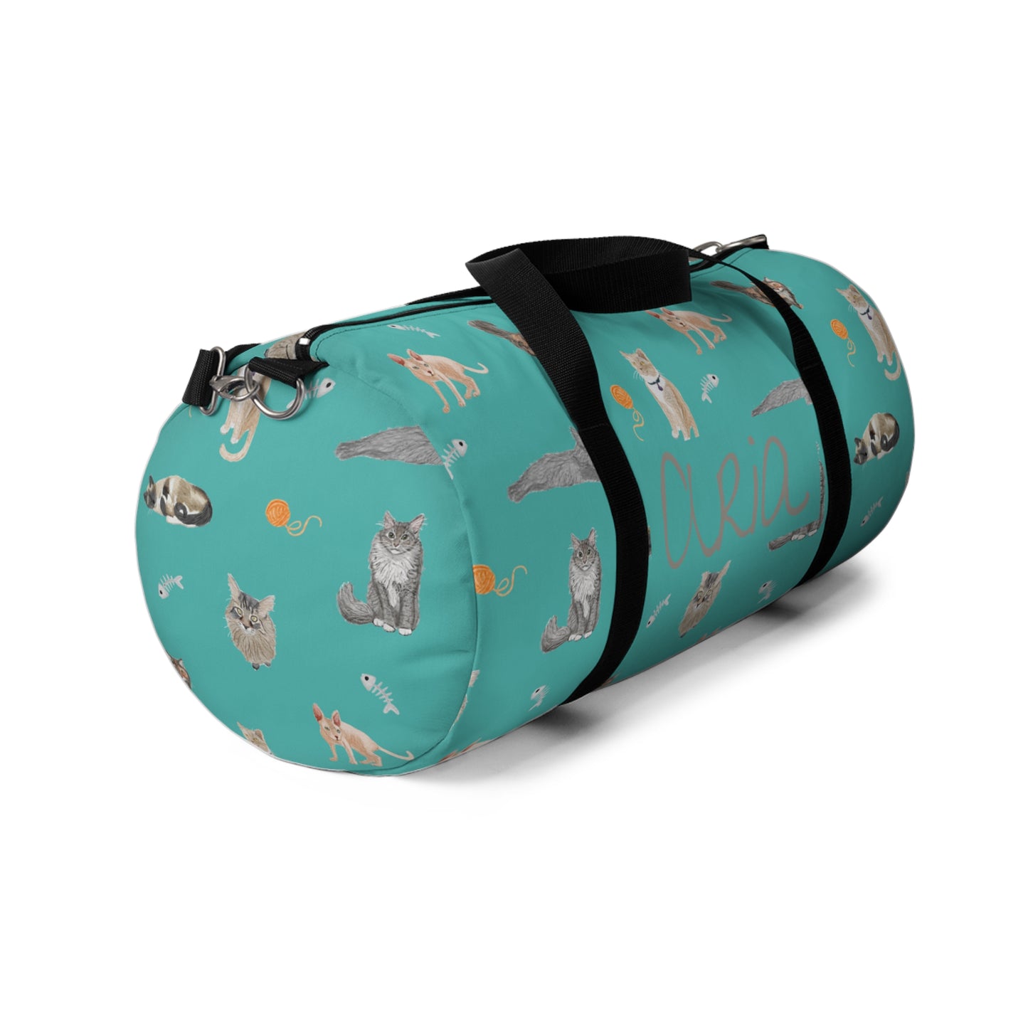 Purr-fectly Cozy Duffel Bag (INCLUDE CUSTOM NAME & FONT OPTION IN NOTES AT CHECKOUT)