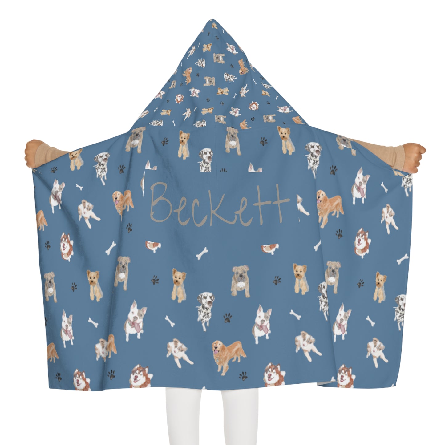 Dog-gone Comfy Youth Hooded Towel (INCLUDE CUSTOM NAME & FONT OPTION IN NOTES AT CHECKOUT)