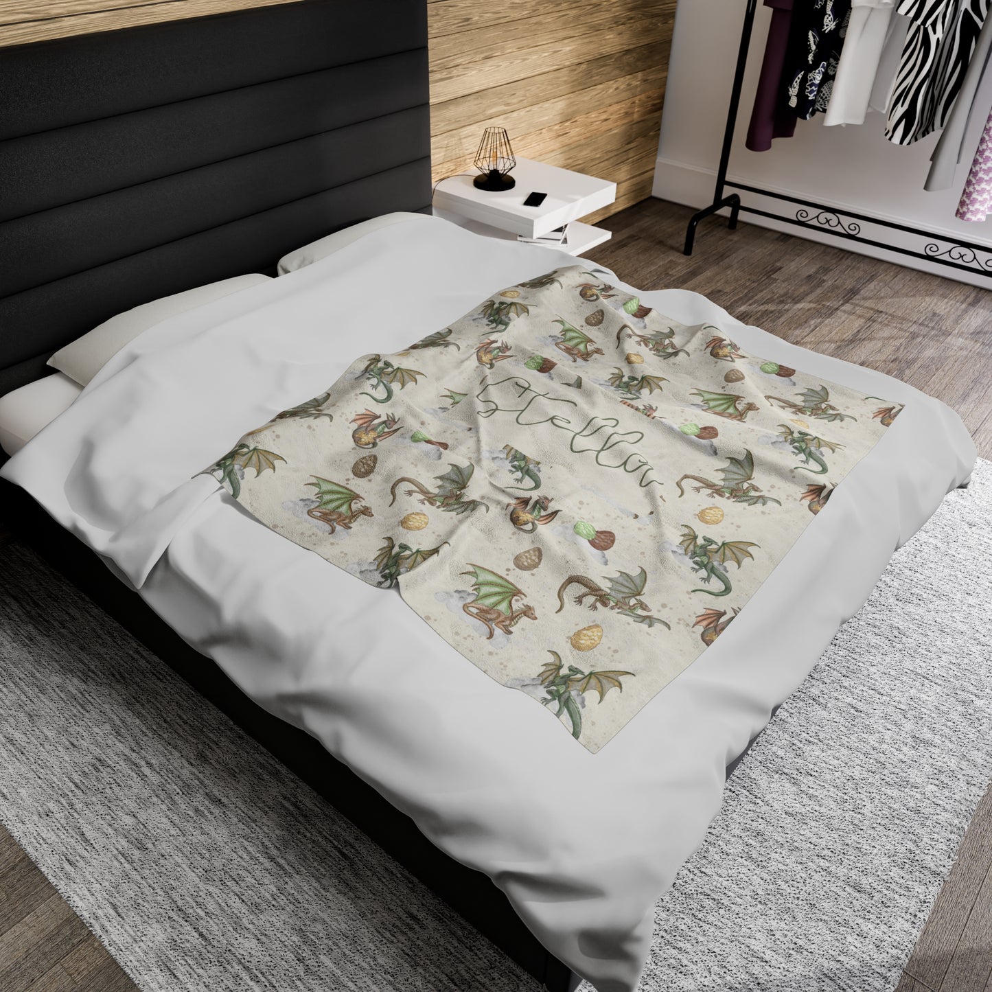 Dragonstone Velveteen Plush Blanket (INCLUDE CUSTOM NAME & FONT OPTION IN NOTES AT CHECKOUT)