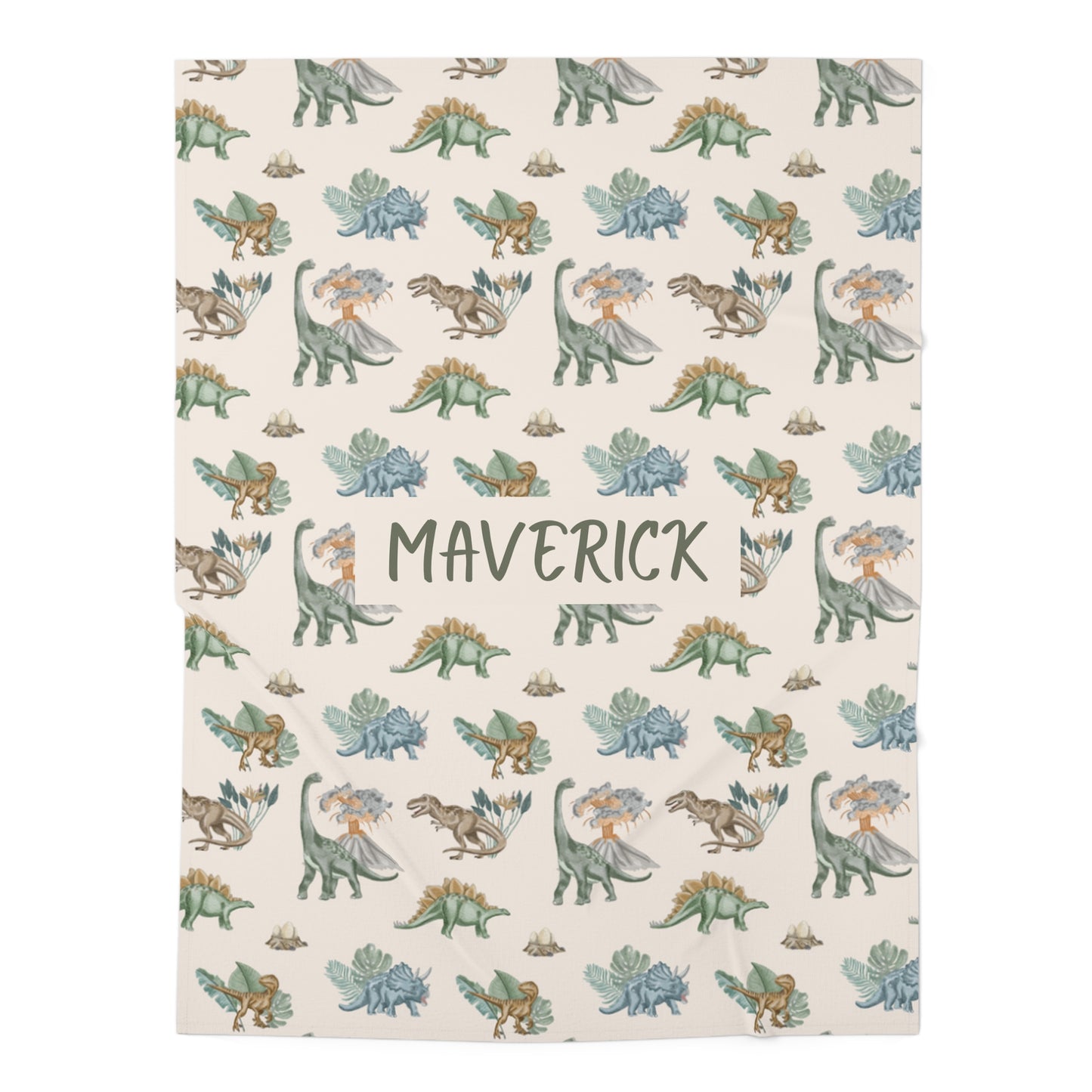 Lost World Swaddle Blanket (INCLUDE CUSTOM NAME & FONT OPTION IN NOTES AT CHECKOUT)