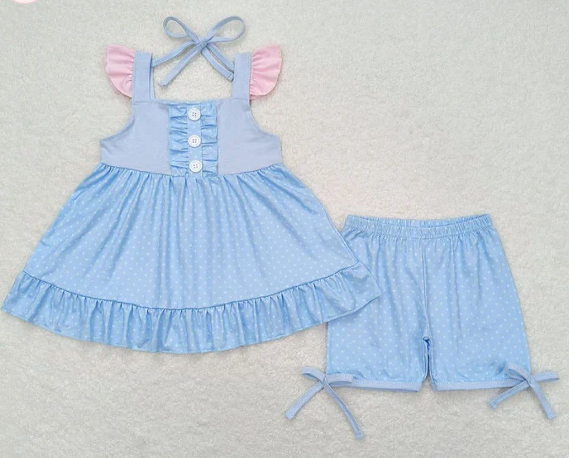 Princess Inspired Ruffle Tunic & Shorts Sets
