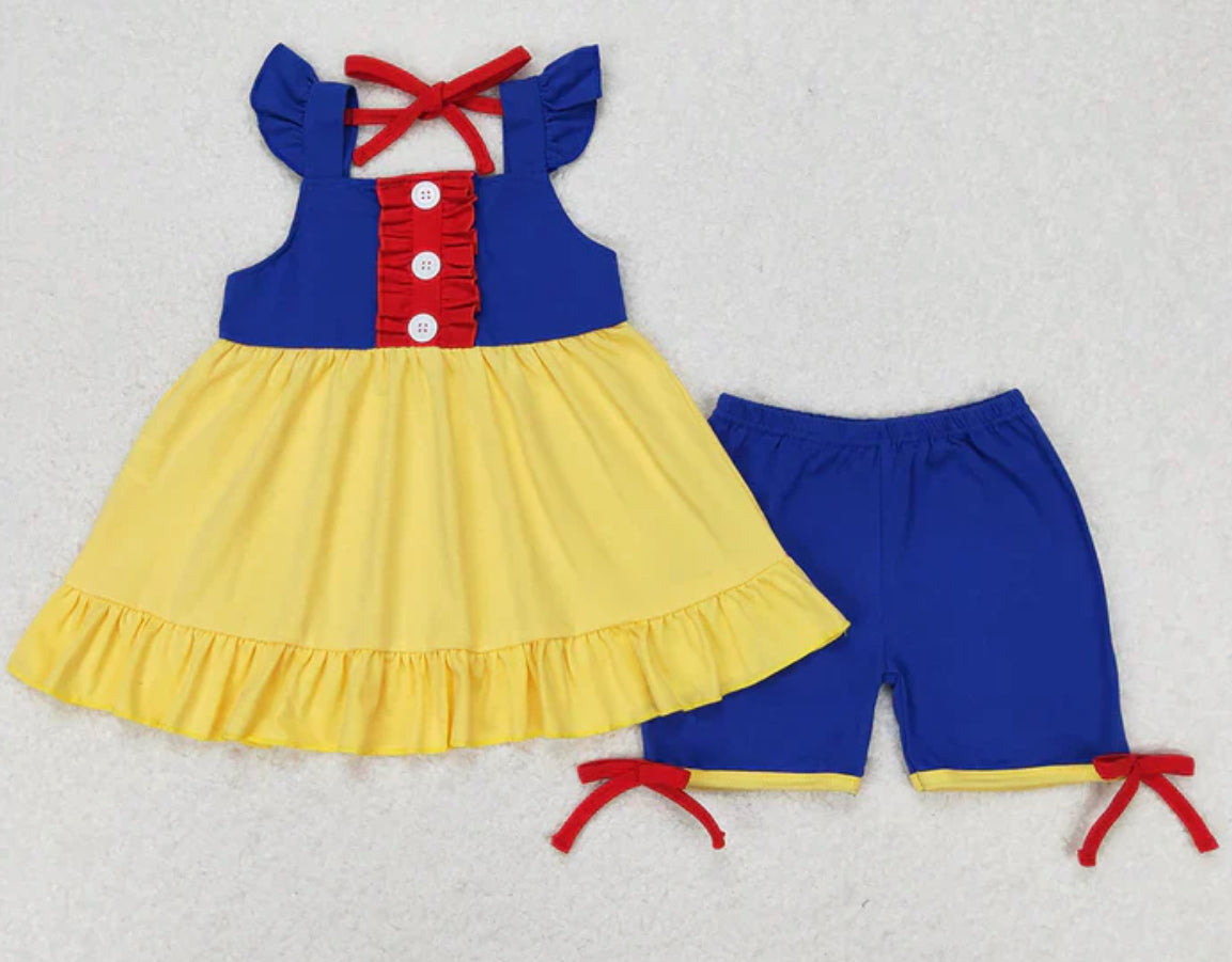 Princess Inspired Ruffle Tunic & Shorts Sets