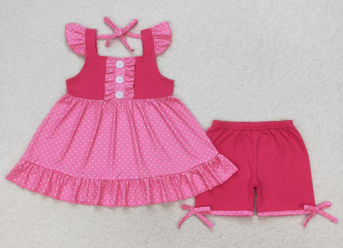Princess Inspired Ruffle Tunic & Shorts Sets