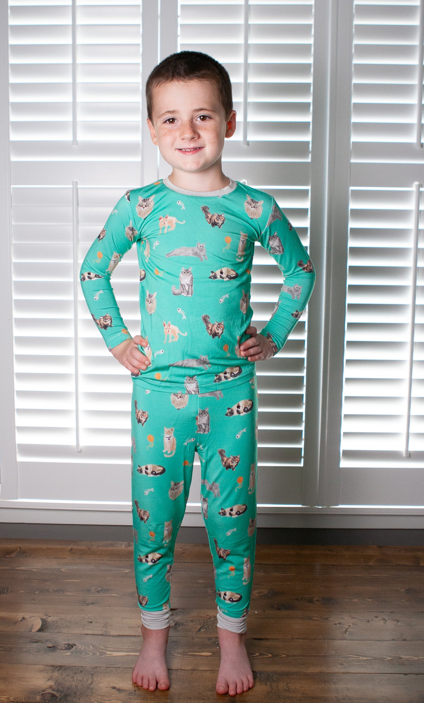 Purr-fectly Cozy Two-Piece Children's Pajamas