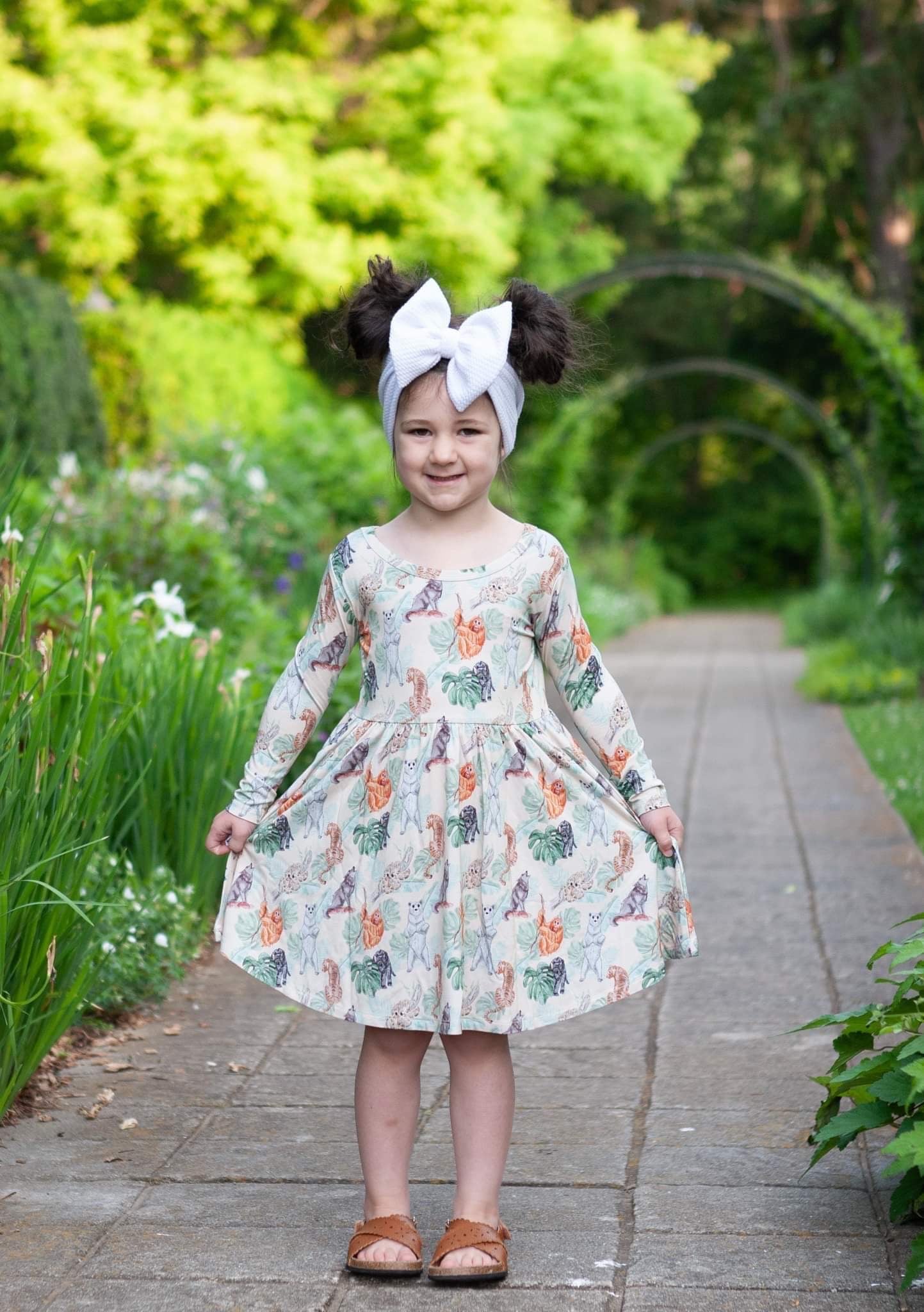 Bear Necessities Long Sleeve Twirl Dress