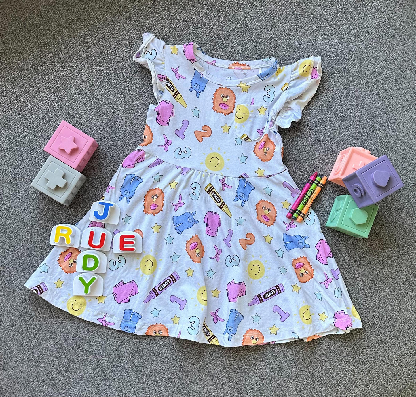 Can you say Zip-py Ruffle Sleeve Twirl Dress