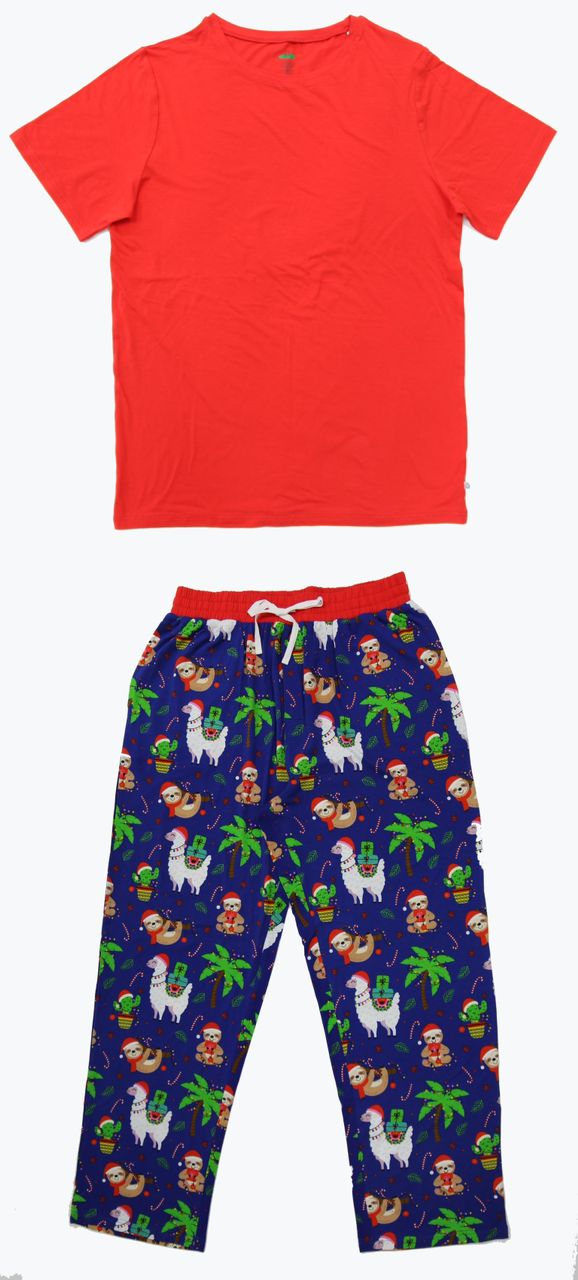 Christmas Fiesta Men's Short Sleeve Pajama Set