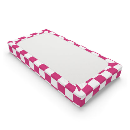 Pink Checks Changing Pad Cover (INCLUDE CUSTOM NAME & FONT OPTION IN NOTES AT CHECKOUT)