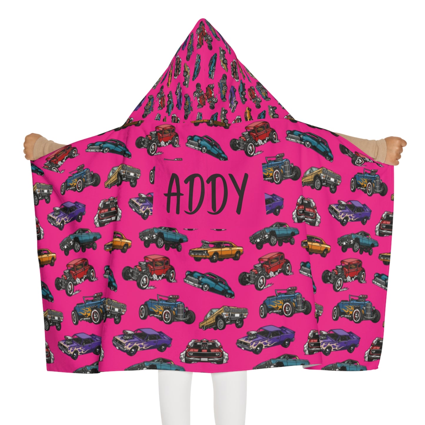 Hotrod Rose Youth Hooded Towel (INCLUDE CUSTOM NAME & FONT OPTION IN NOTES AT CHECKOUT)