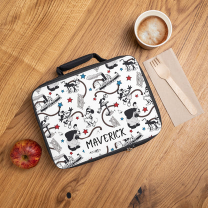 Steamboat Willie Lunch Bag (INCLUDE CUSTOM NAME & FONT OPTION IN NOTES AT CHECKOUT)