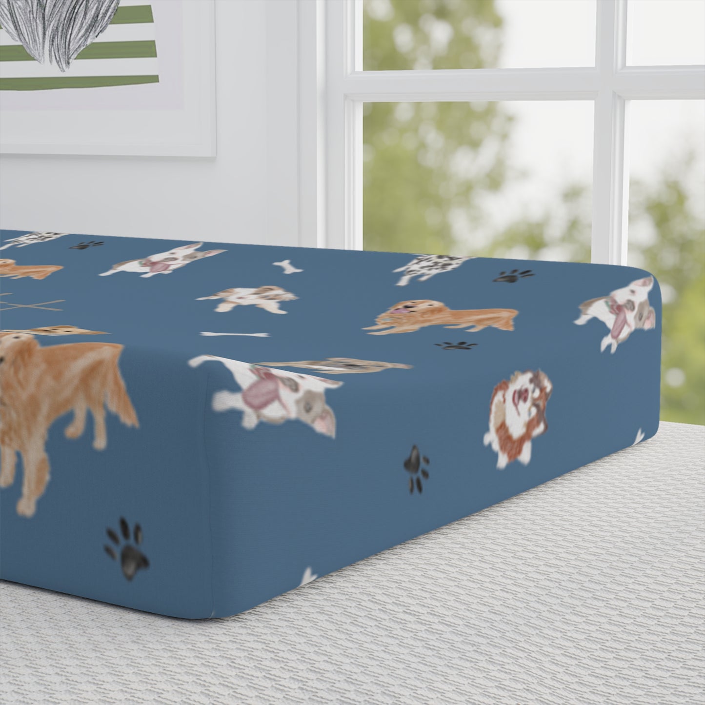 Dog-Gone Comfy Baby Changing Pad Cover (INCLUDE CUSTOM NAME & FONT OPTION IN NOTES AT CHECKOUT)