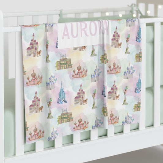 Once Upon A Dream Swaddle Blanket (INCLUDE CUSTOM NAME & FONT OPTION IN NOTES AT CHECKOUT)