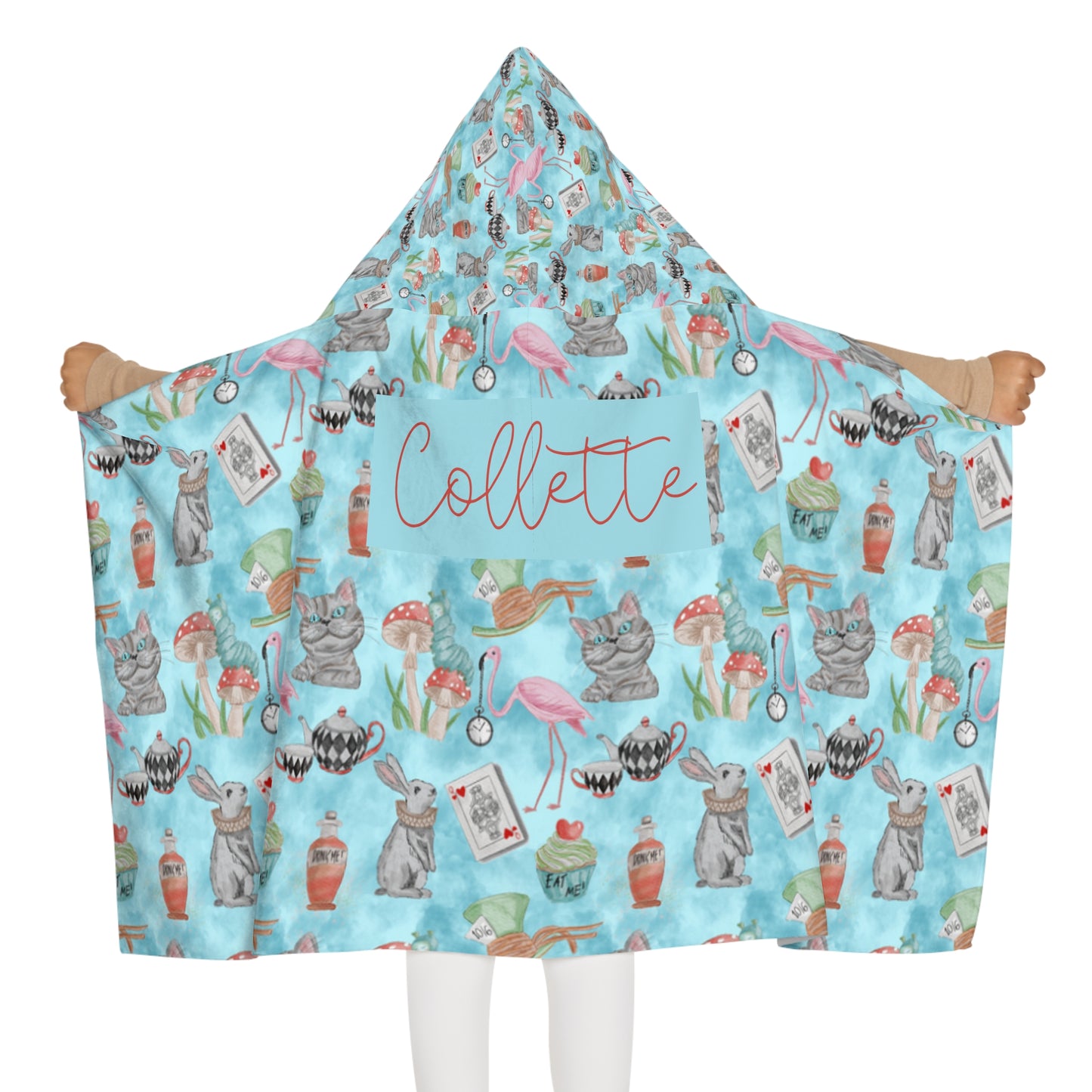 We’re All Mad Here Youth Hooded Towel (INCLUDE CUSTOM NAME & FONT OPTION IN NOTES AT CHECKOUT)