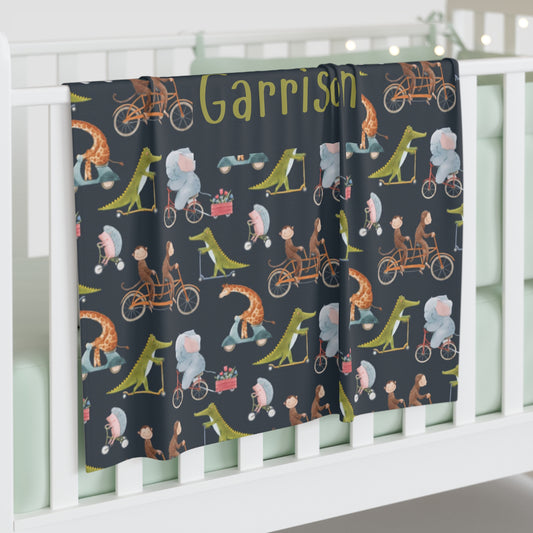 Wild Ride Swaddle Blanket (INCLUDE CUSTOM NAME & FONT OPTION IN NOTES AT CHECKOUT)