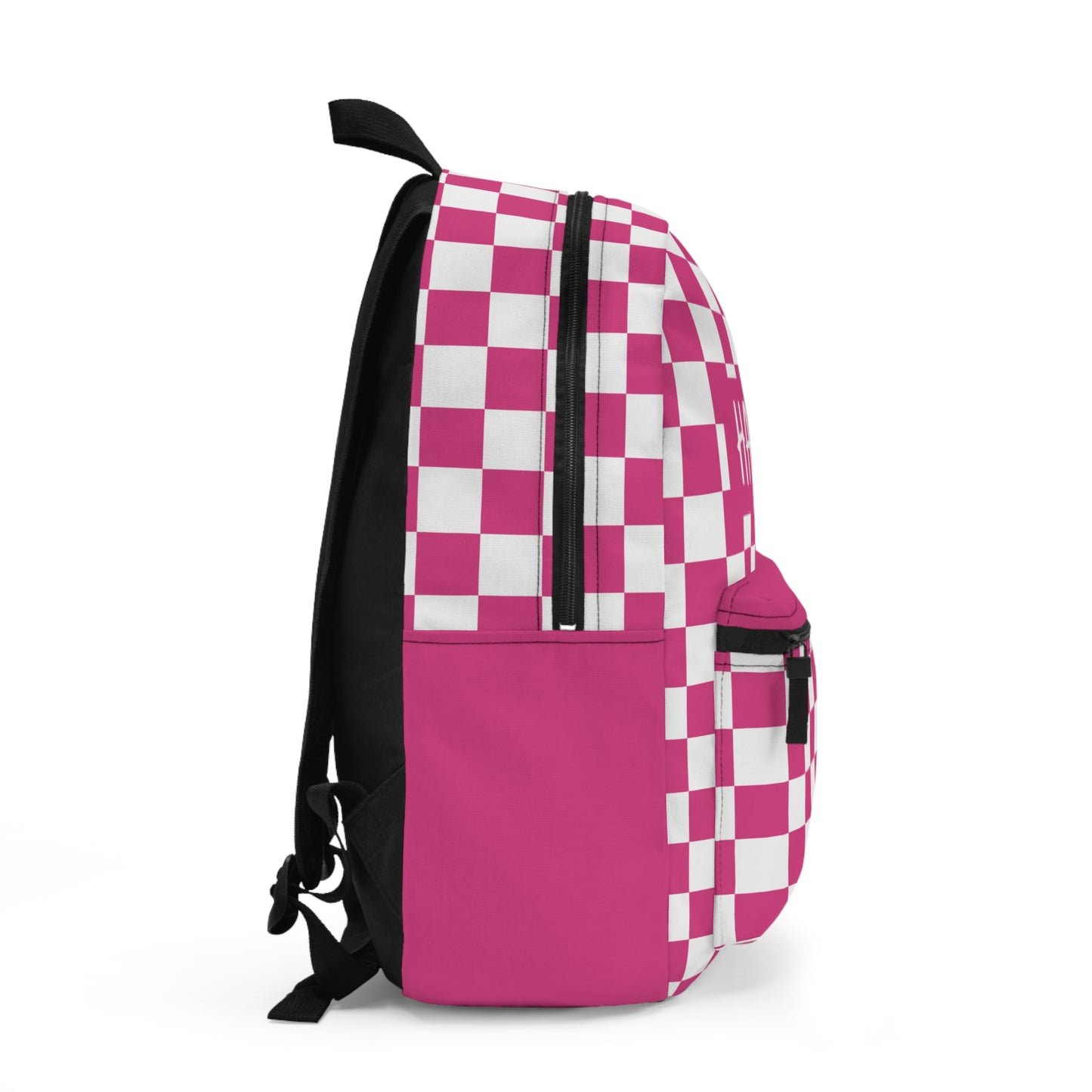 Pink Checks Backpack (INCLUDE CUSTOM NAME & FONT OPTION IN NOTES AT CHECKOUT)