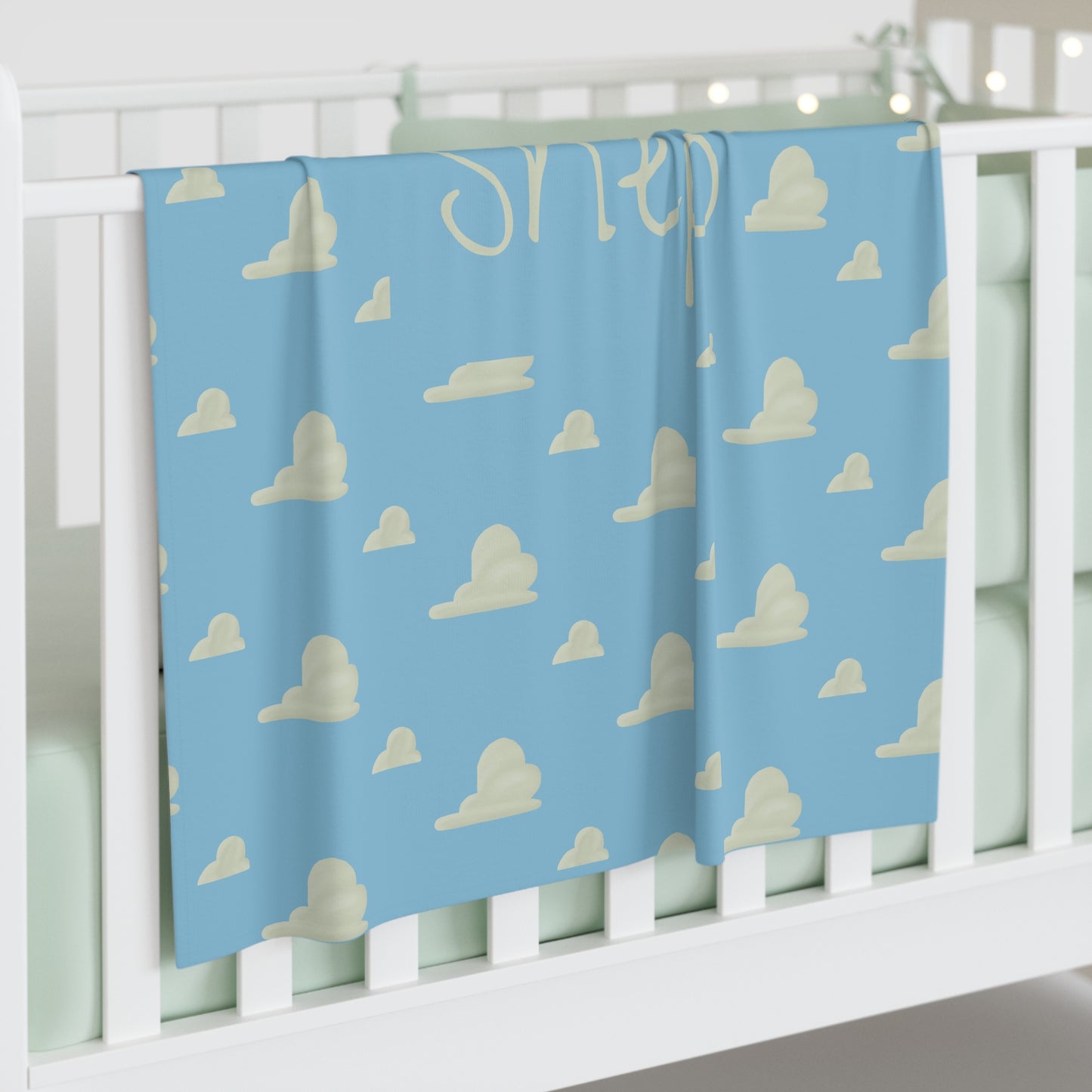 Clouds Swaddle Blanket (INCLUDE CUSTOM NAME & FONT OPTION IN NOTES AT CHECKOUT)