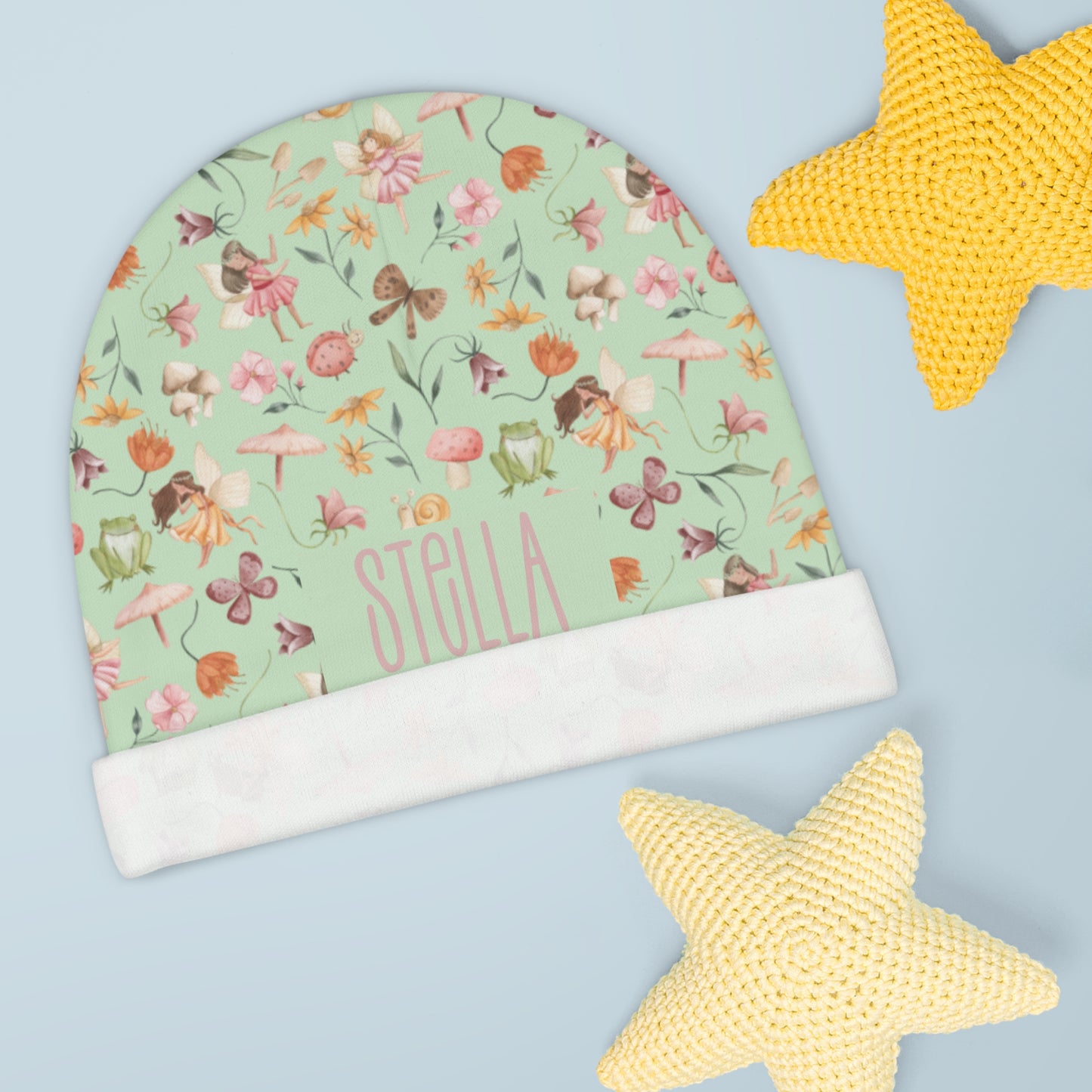 Whitton’s Fairy Garden Baby Beanie (INCLUDE CUSTOM NAME & FONT OPTION IN NOTES AT CHECKOUT)