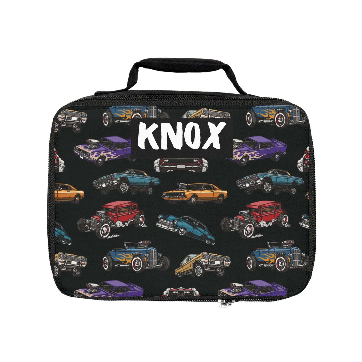 Hotrod Road Lunch Bag (INCLUDE CUSTOM NAME & FONT OPTION IN NOTES AT CHECKOUT)