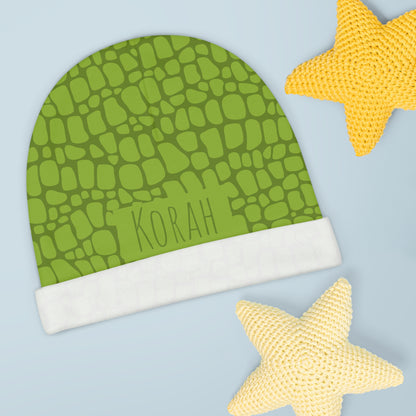 Croc Baby Beanie (INCLUDE CUSTOM NAME & FONT OPTION IN NOTES AT CHECKOUT)