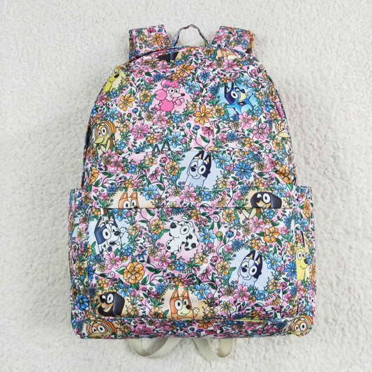 Blue Dog Flower Backpack