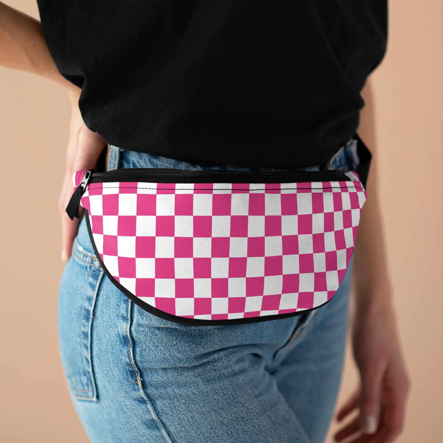 Pink Checks Fanny Pack