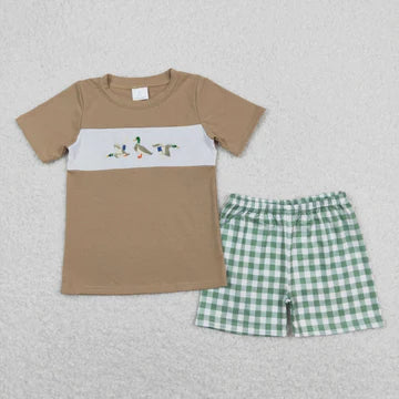 Brown Duck Shorts Set