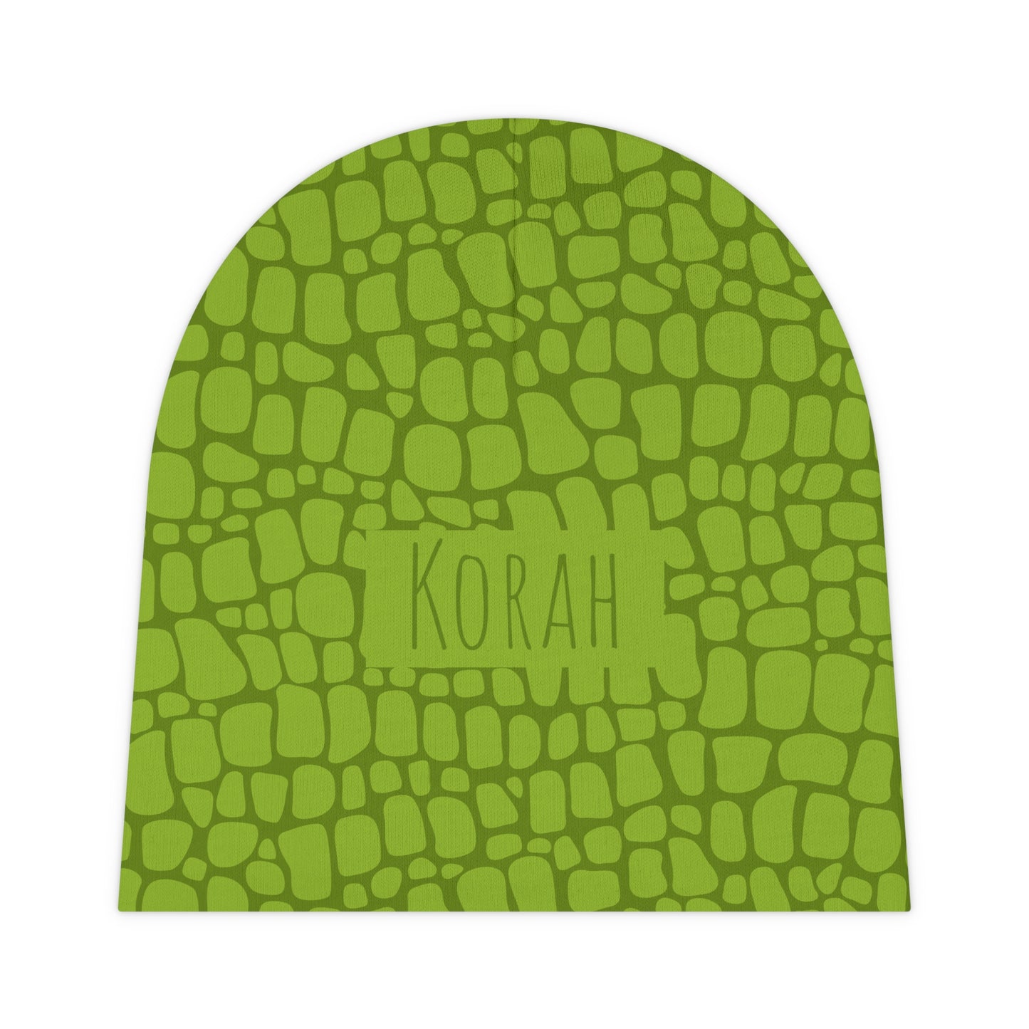 Croc Baby Beanie (INCLUDE CUSTOM NAME & FONT OPTION IN NOTES AT CHECKOUT)