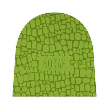 Croc Baby Beanie (INCLUDE CUSTOM NAME & FONT OPTION IN NOTES AT CHECKOUT)