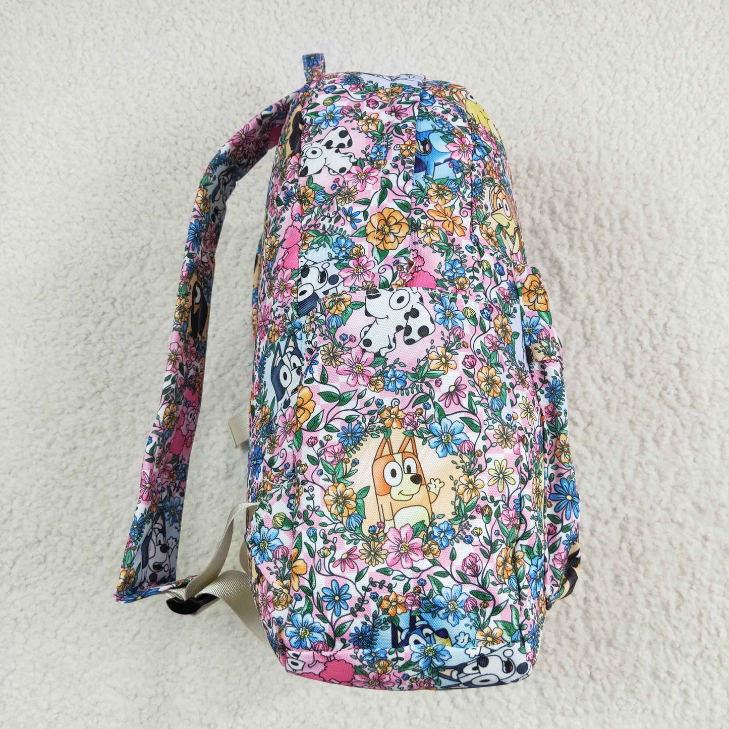 Blue Dog Flower Backpack